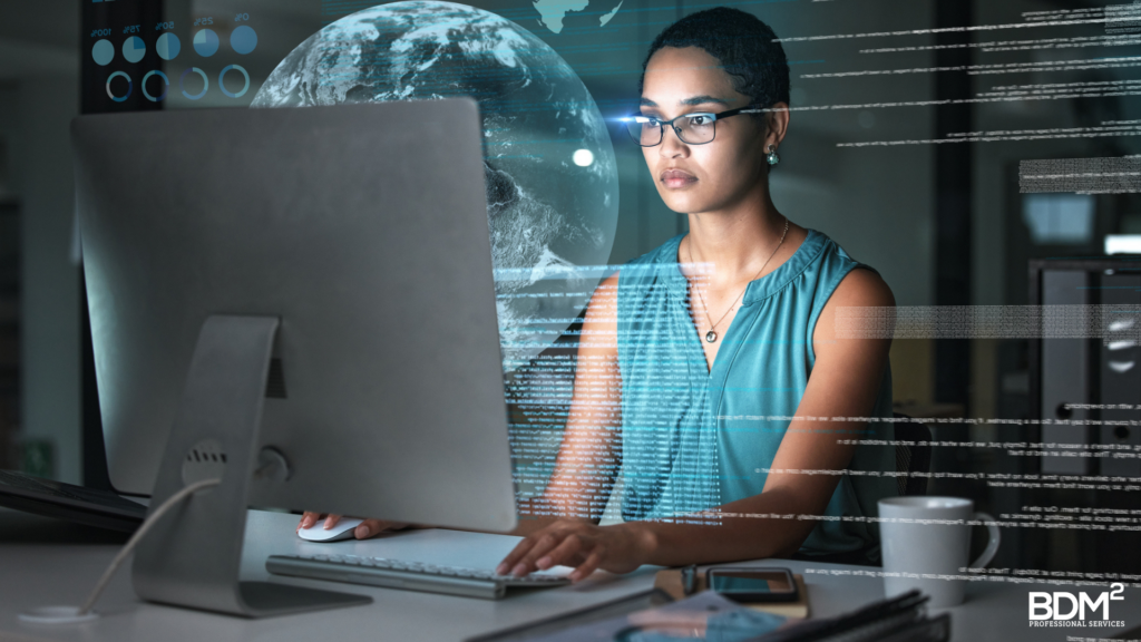 African American Black Woman AI Project Management Future Technology